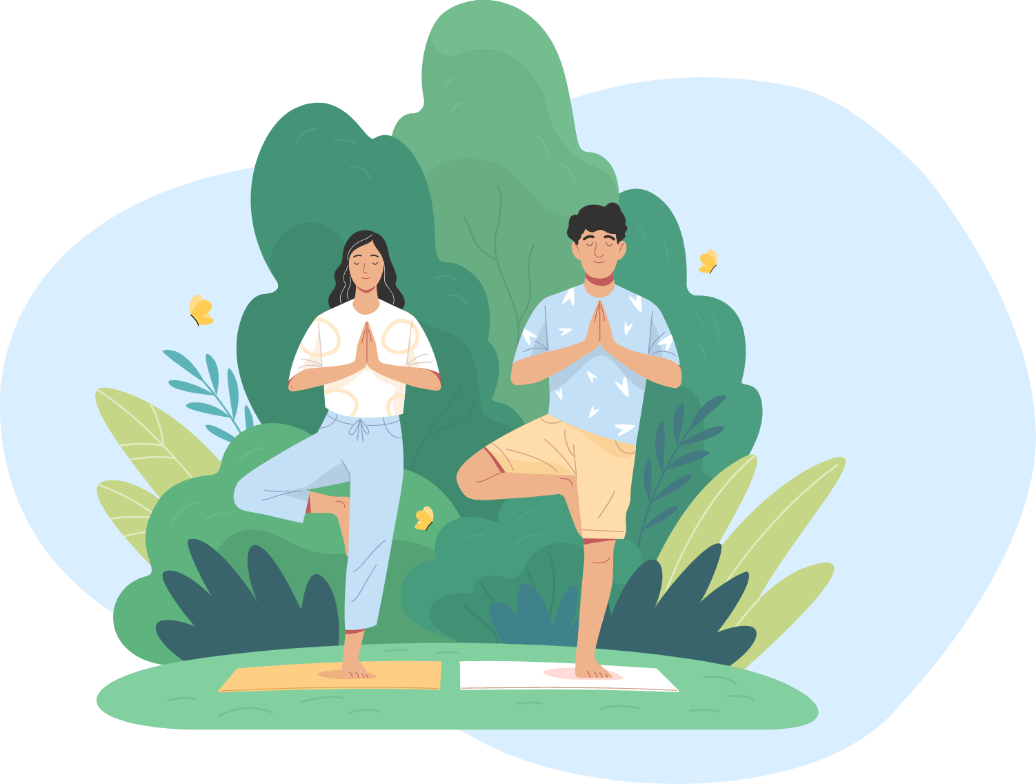 健康な生活をするイラスト